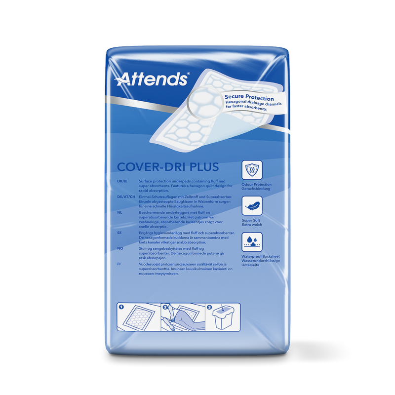 Attends Cover-Dri Plus Bed Pads (60x60cm)