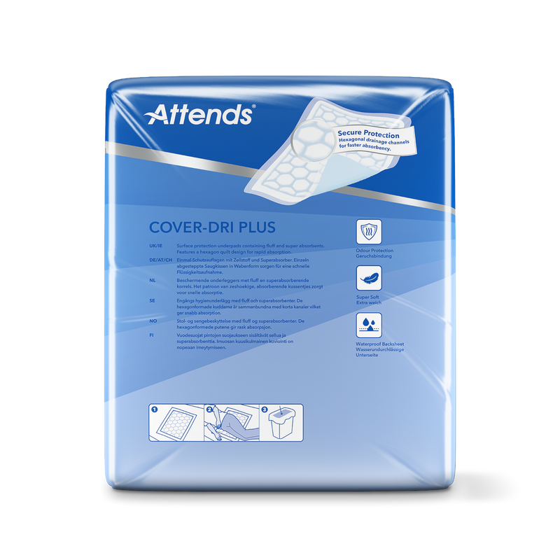 Attends Cover-Dri Plus Bed Pads (80x90cm)