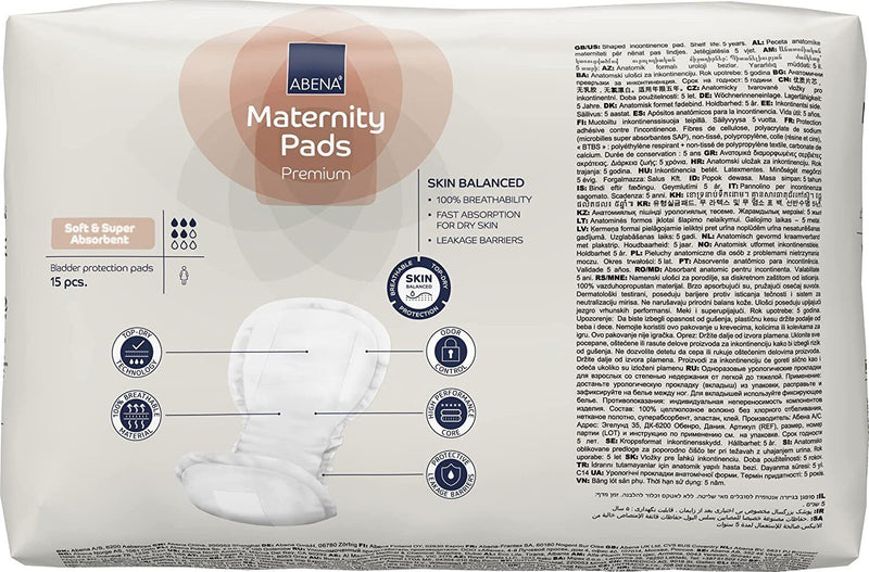 Abena Premium Maternity Pads - Back View