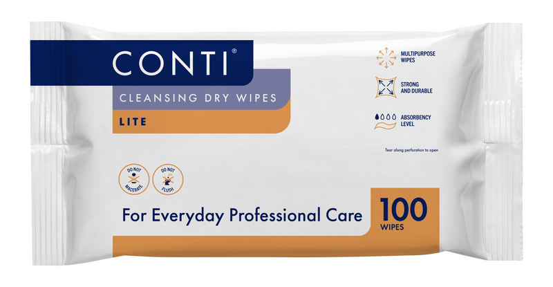 Conti Lite Large Patient Cleansing Dry Wipes
