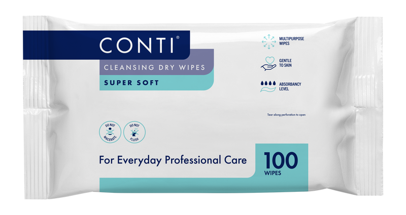 Conti Supersoft Large Patient Cleansing Dry Wipes