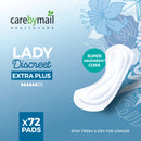 CarebyMail Lady Discreet Extra Plus Incontinence Pads for Women
