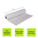 White Couch Roll 20 Inch - 2 Ply - 40m x 500mm - 1 ROLL