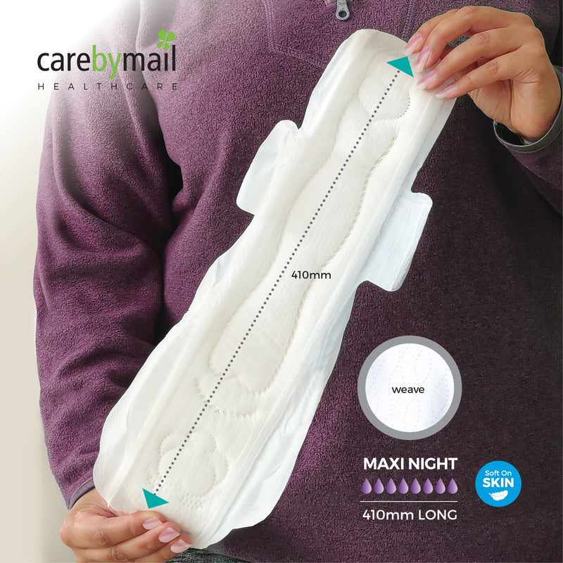 CarebyMail Lady Discreet Maxi Night Incontinence Pads for Women
