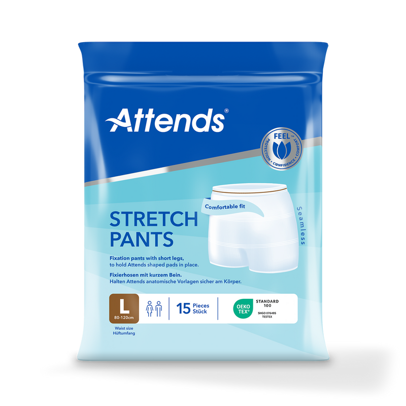 Attends Stretch Pants Large - Ideal for use with Attends Faecal Pads and Contour Range