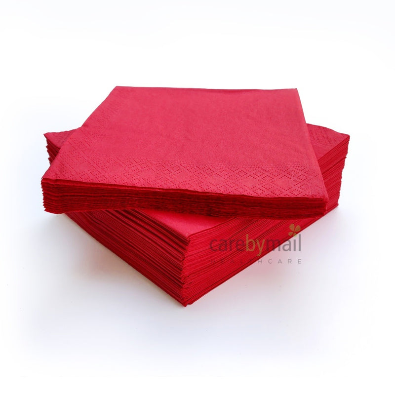 Disposable Paper Napkins - 33cm x 33cm - 2 Ply - Pack of 100
