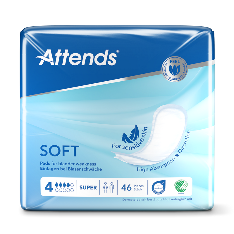 Attends Soft 4 Super Incontinence Pads