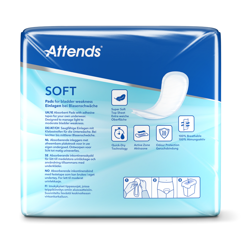 Attends Soft 4 Super Incontinence Pads