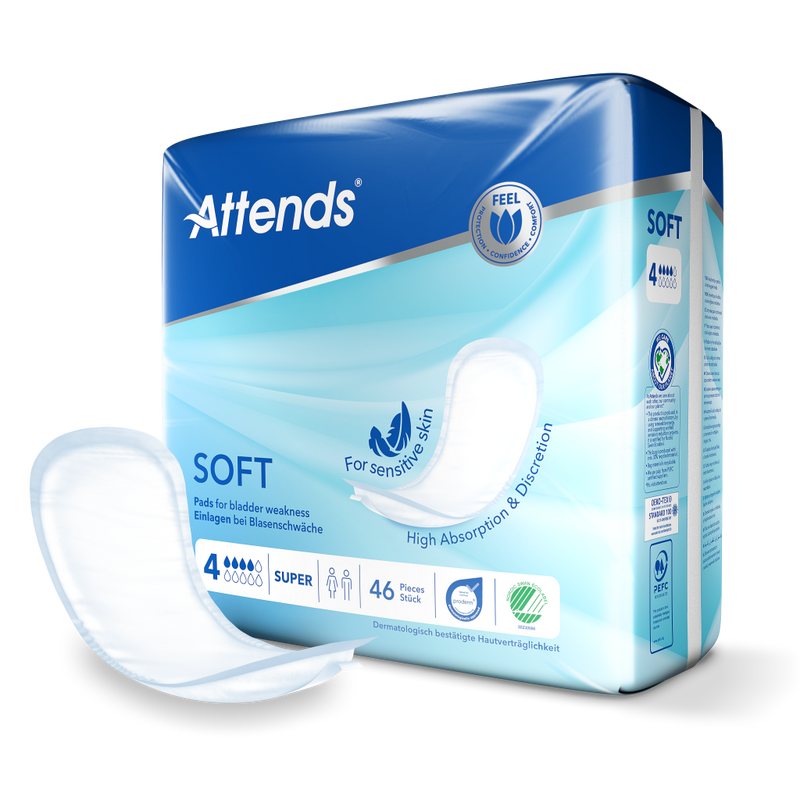 Attends Soft 4 Super Incontinence Pads