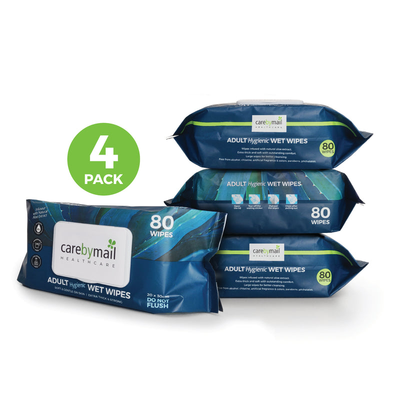 SUNKISS Trustplus Wet Wipes For Adult, Extra Thick 8"x12" Body Cleaning Wipes With Aloe For