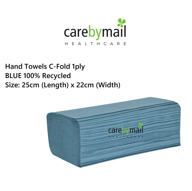 C-Fold Paper Hand Towels | 1-Ply Blue