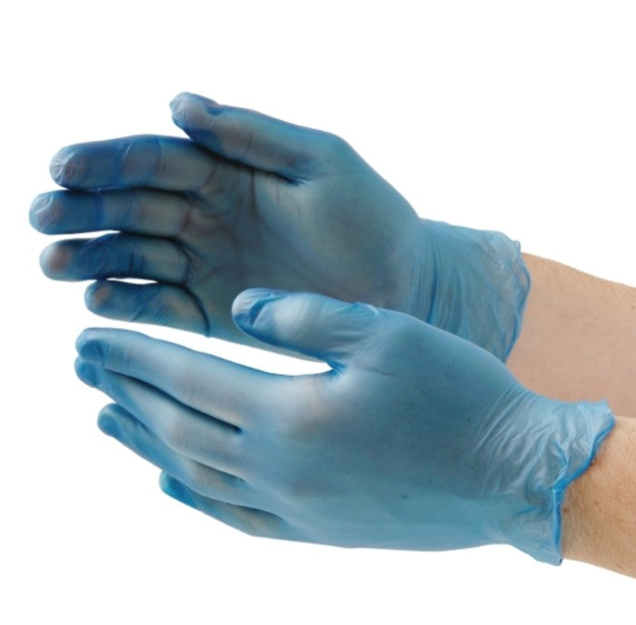 Blue Vinyl Gloves Powder Free (All Sizes)