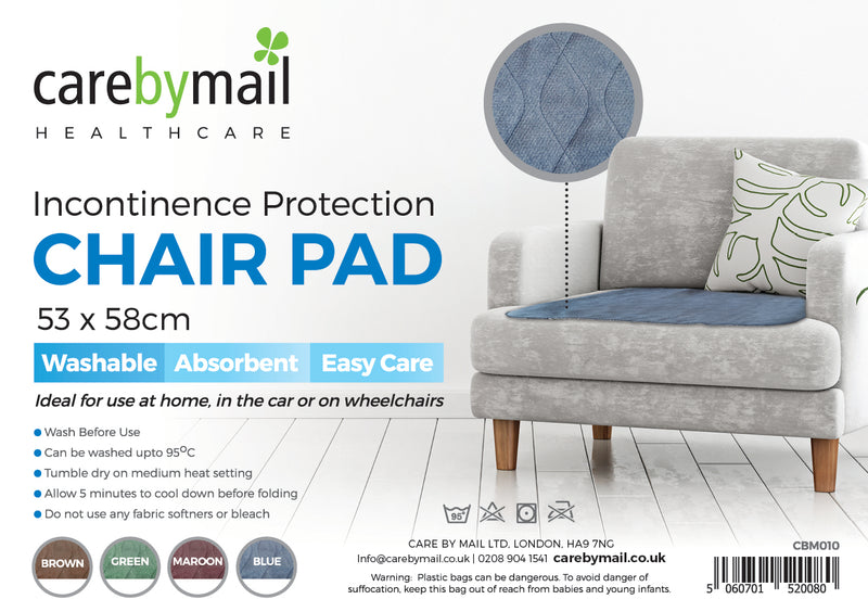 Washable Incontinence Protection Chair Pads (53 x 58cm)