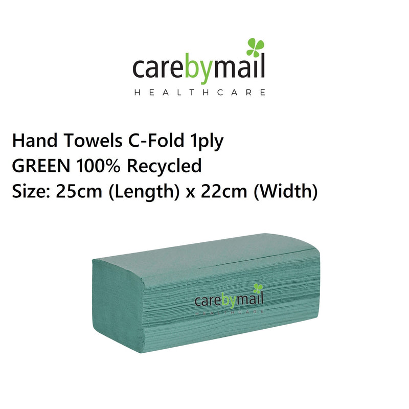 C-Fold Paper Hand Towels | 1-Ply Green