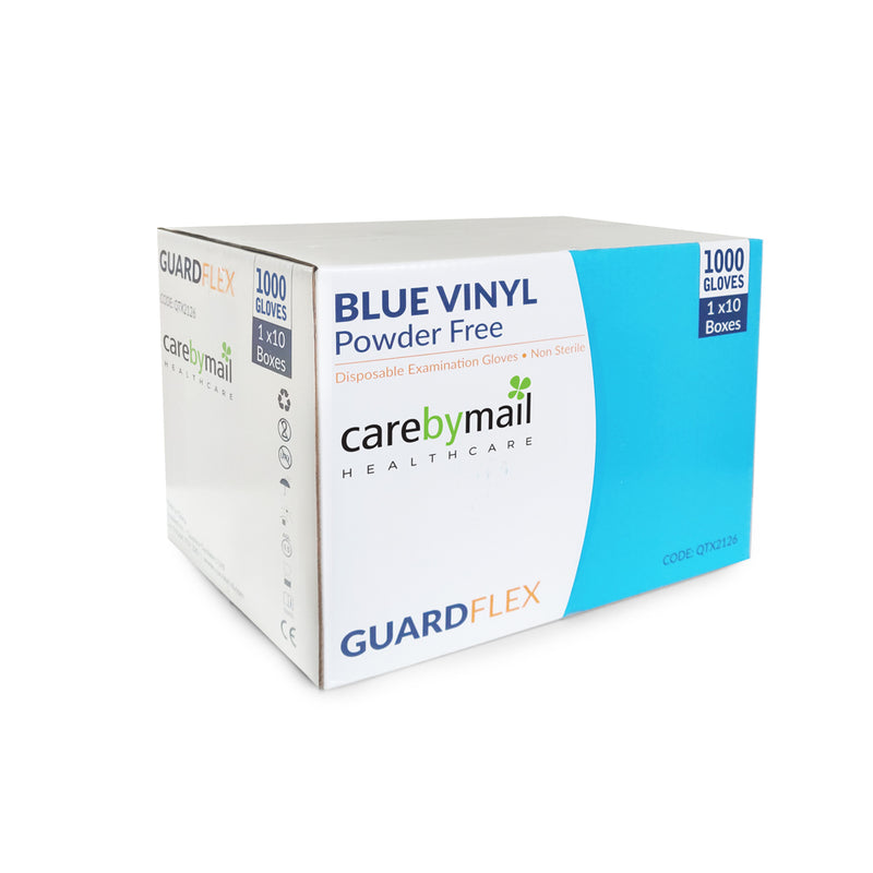 Blue Vinyl Gloves Powder Free CASE 