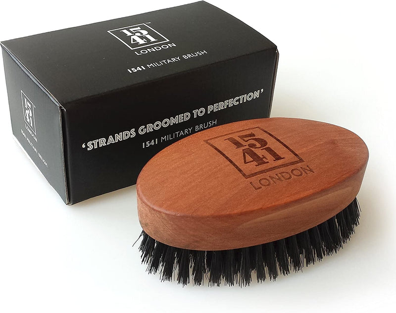 1541 London Military Hair Brush With Pure Black Bristle